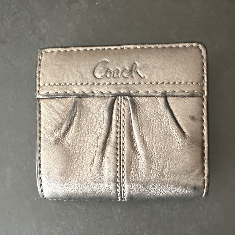 Coach Metallic Silver wallet
